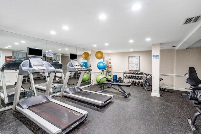 view of exercise room