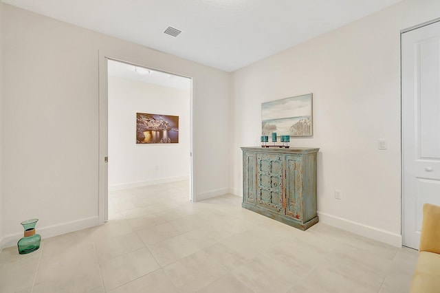 interior space featuring light tile patterned floors