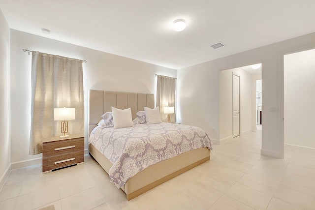 view of tiled bedroom