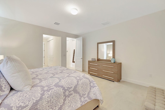 view of tiled bedroom