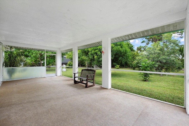 unfurnished sunroom with a healthy amount of sunlight