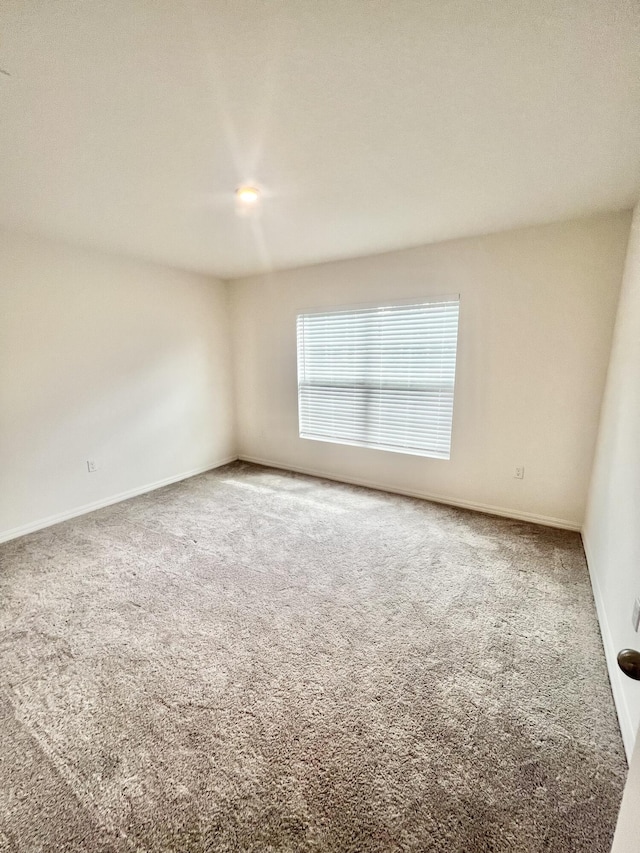 carpeted empty room with baseboards