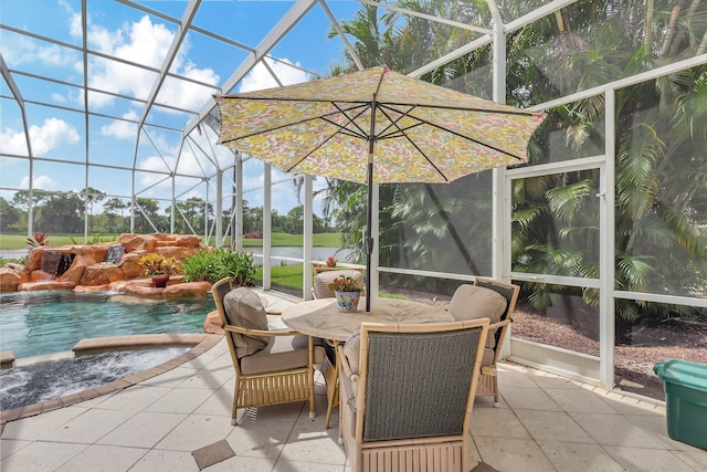 sunroom / solarium featuring a wealth of natural light