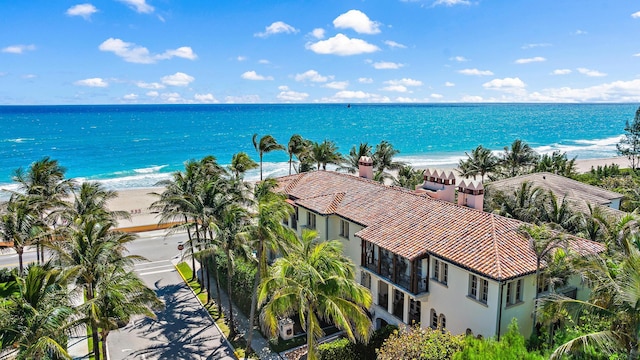 water view featuring a beach view