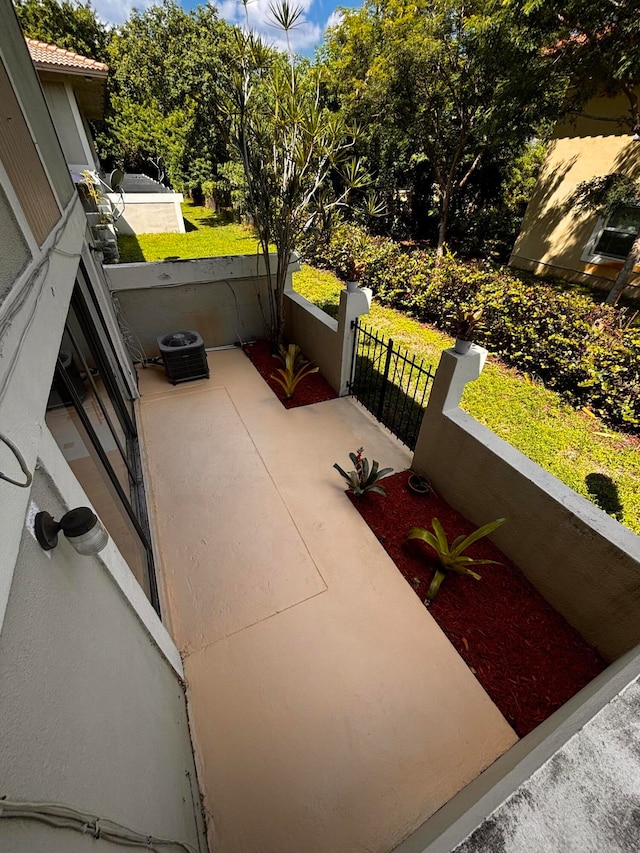 view of patio / terrace featuring cooling unit