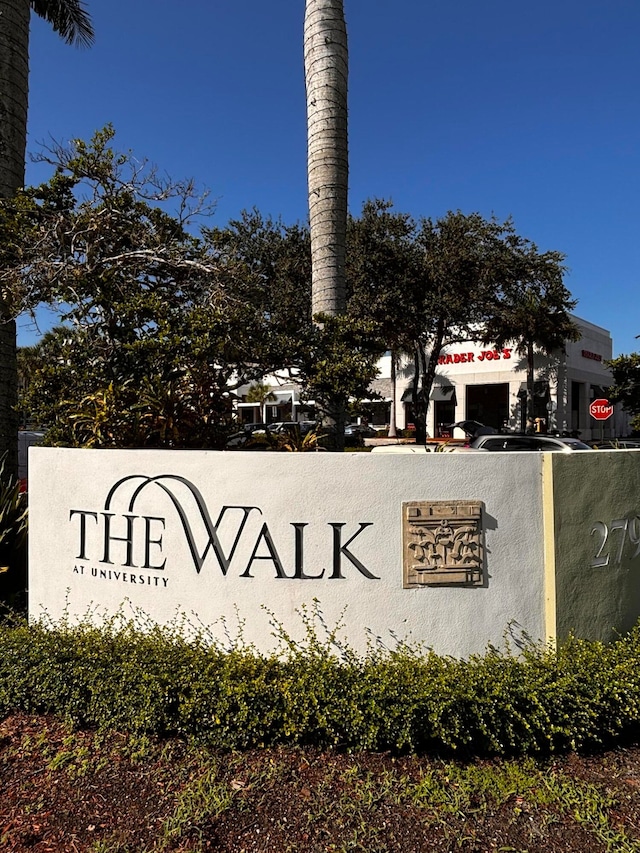 view of community sign