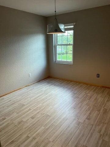 unfurnished room featuring light hardwood / wood-style flooring