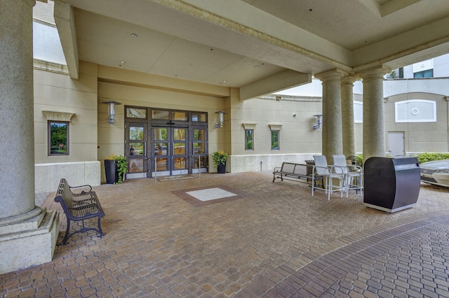 view of patio with french doors