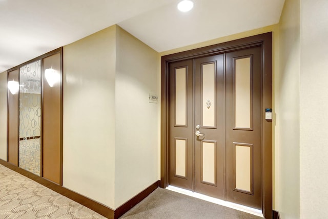 entrance to property featuring french doors