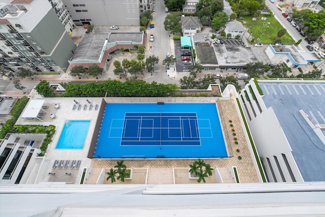 525 S Flagler Dr Unit 19B, West Palm Beach, FL 33401 - bird's eye view of a pool area