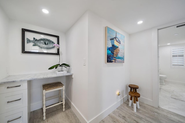 interior space featuring light hardwood / wood-style floors