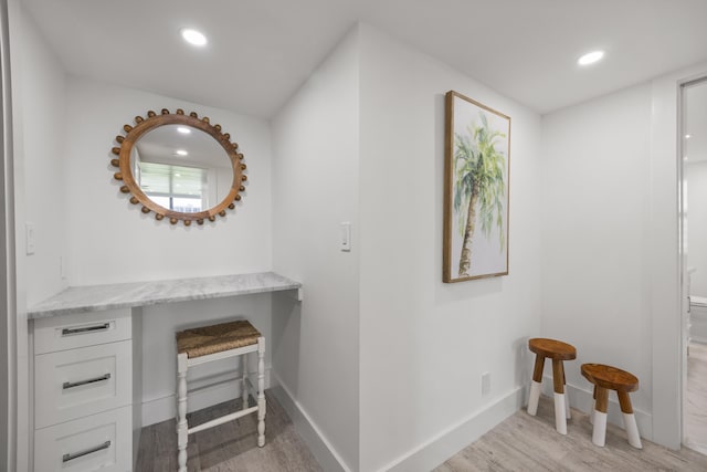 interior space featuring light hardwood / wood-style flooring