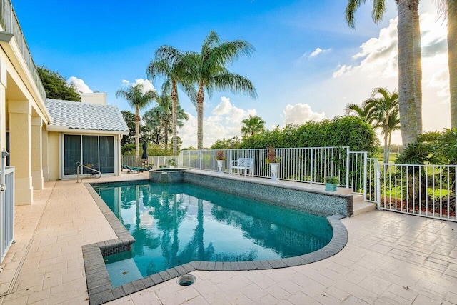 view of pool with a patio area