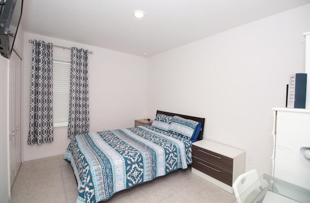 view of tiled bedroom