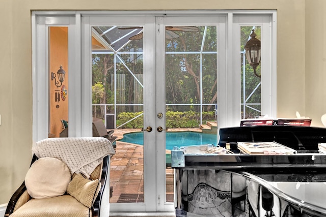 entryway with french doors