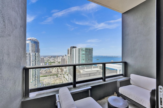 601 NE 1st Ave Unit 4813, Miami, FL 33132 - balcony featuring a view of city and a water view
