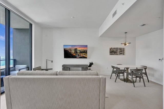 601 NE 1st Ave Unit 4813, Miami, FL 33132 - living room with floor to ceiling windows