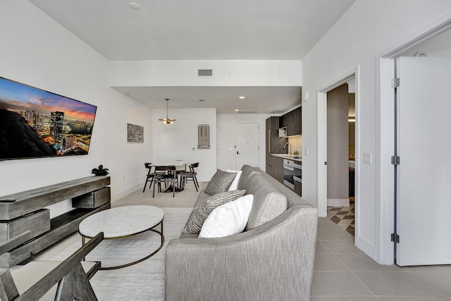 601 NE 1st Ave Unit 4813, Miami, FL 33132 - living room with light tile patterned flooring