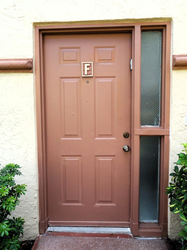 view of doorway to property