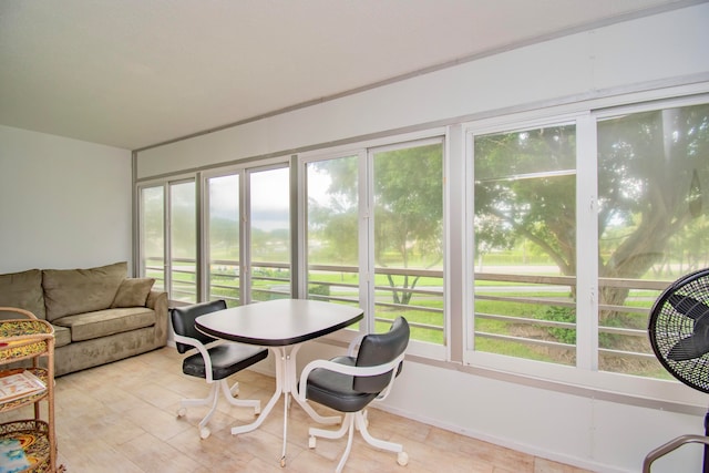 view of sunroom