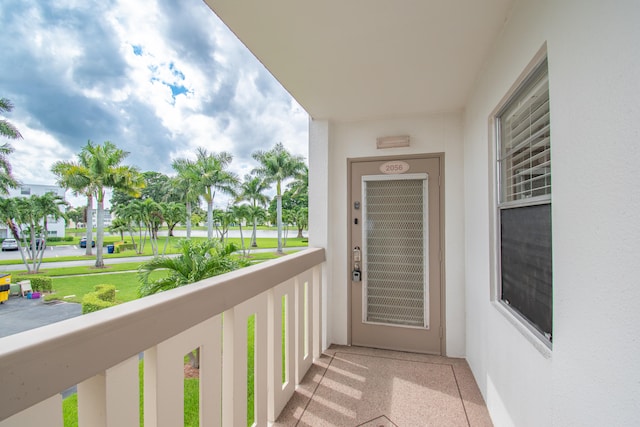 view of balcony