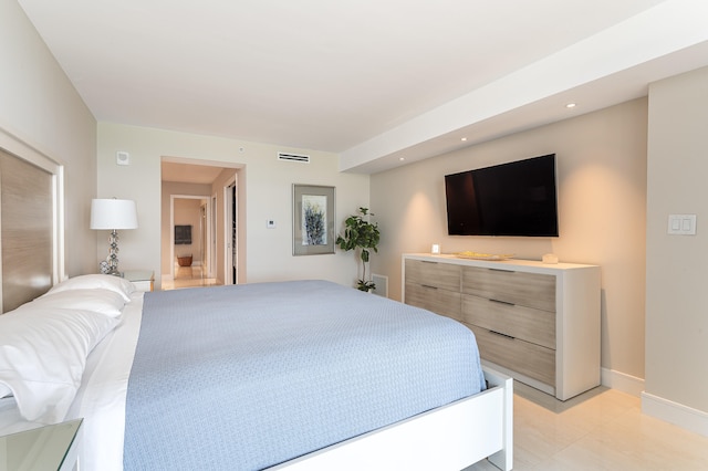 view of tiled bedroom