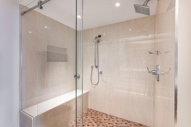 bathroom with an enclosed shower