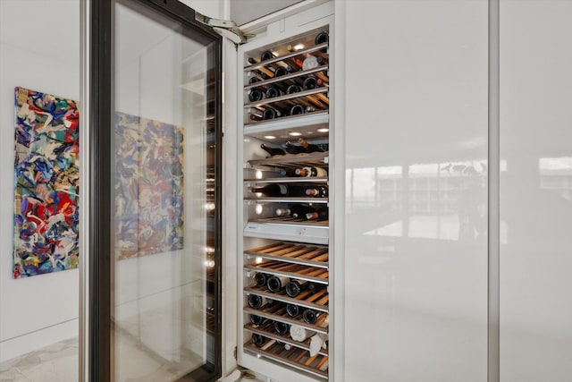 view of wine room