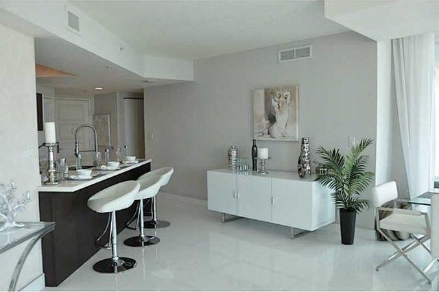 interior space featuring wet bar