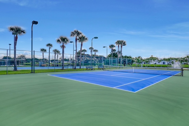 view of tennis court