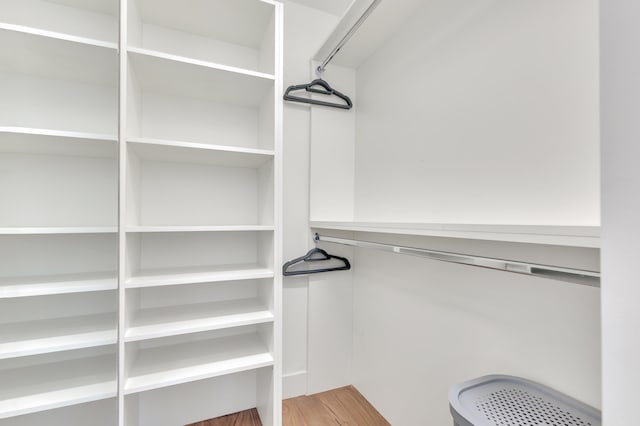 spacious closet with wood-type flooring