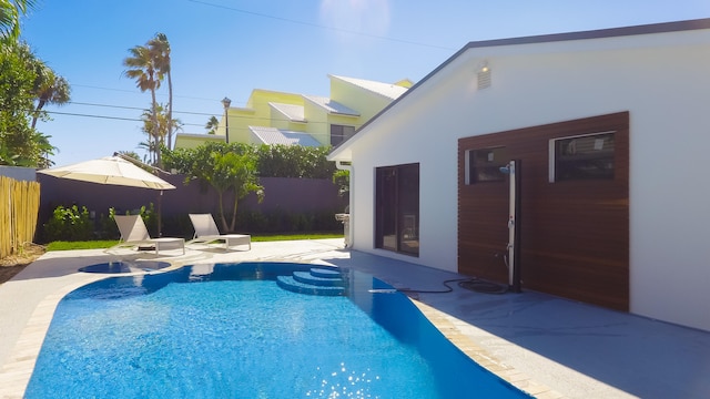 view of pool with a patio area