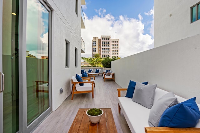 balcony with an outdoor living space