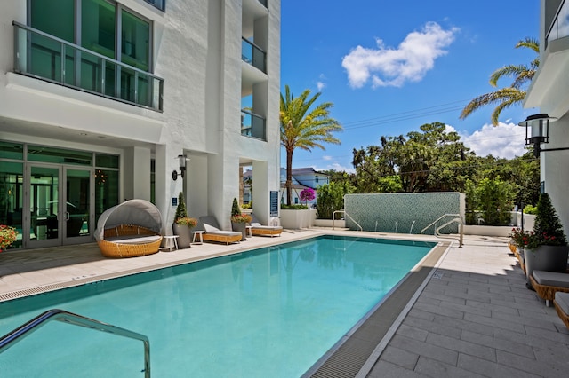 view of pool with a patio area