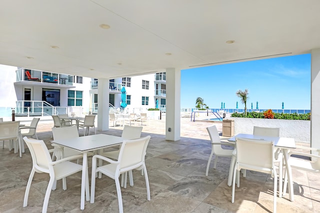 view of patio / terrace with a balcony