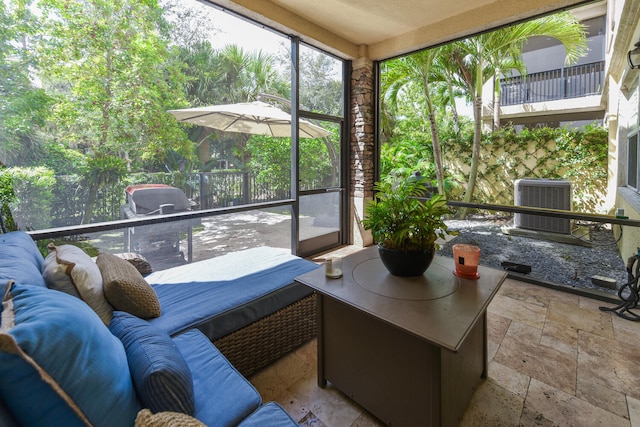 view of sunroom / solarium