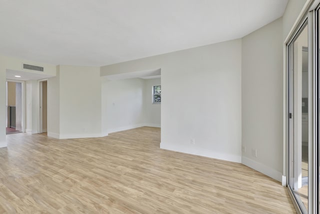 empty room featuring light wood-type flooring