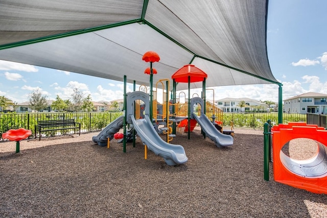 view of jungle gym