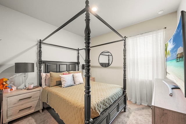 bedroom with carpet and multiple windows