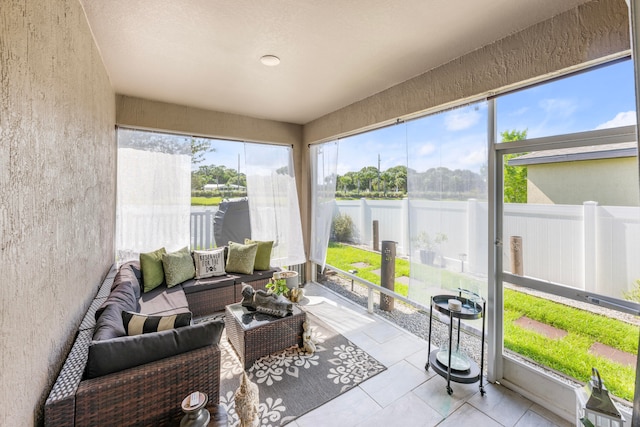 view of sunroom