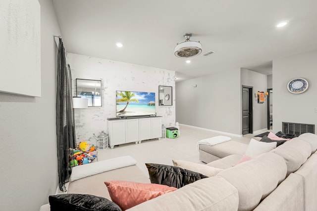 view of carpeted living room