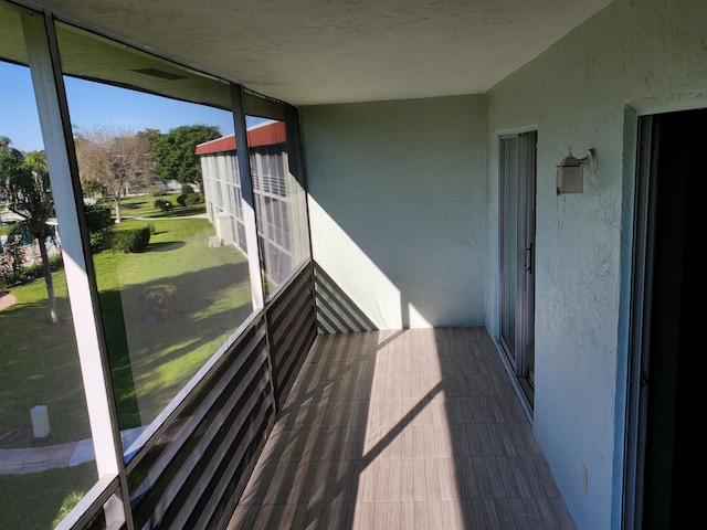 view of sunroom