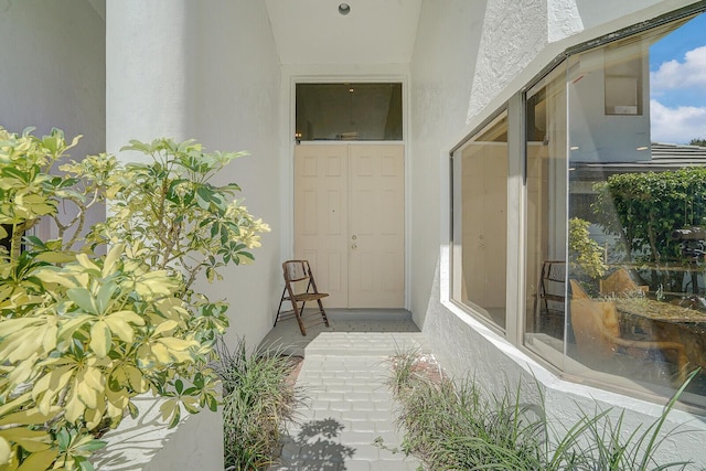 view of doorway to property