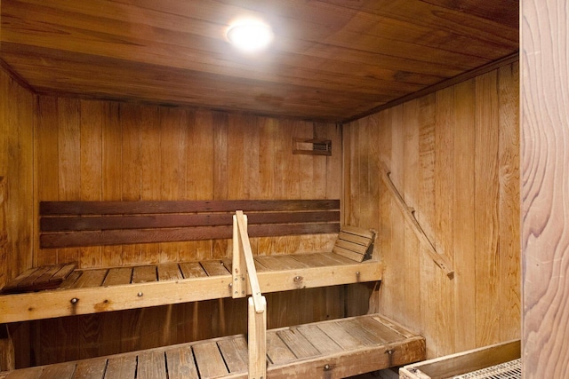 2581 N Garden Dr Unit 306, Lake Worth, FL 33461 - relaxing sauna / steam room featuring wood ceiling and wooden walls