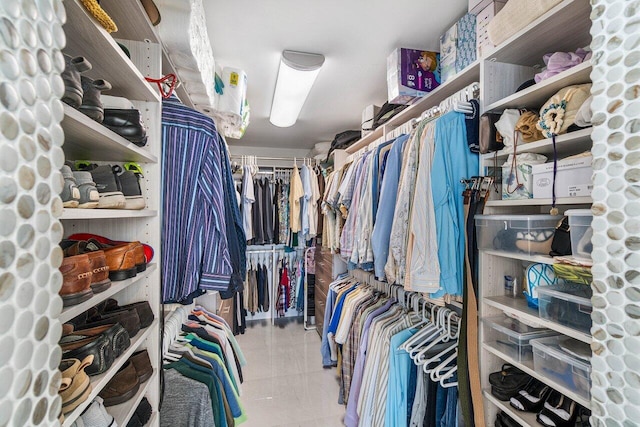 view of walk in closet