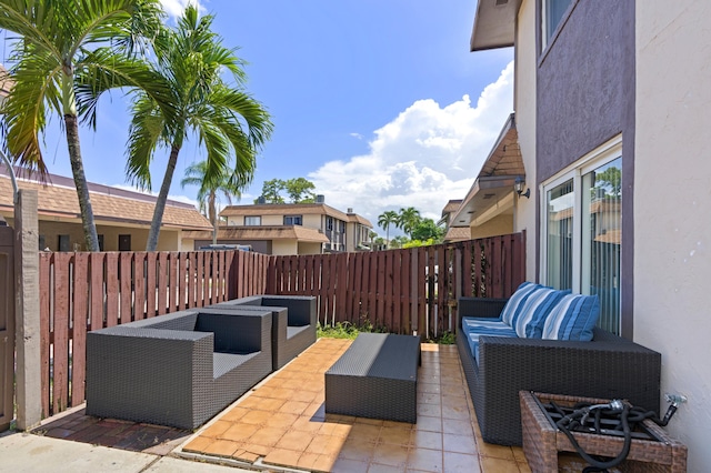 view of patio / terrace featuring an outdoor hangout area