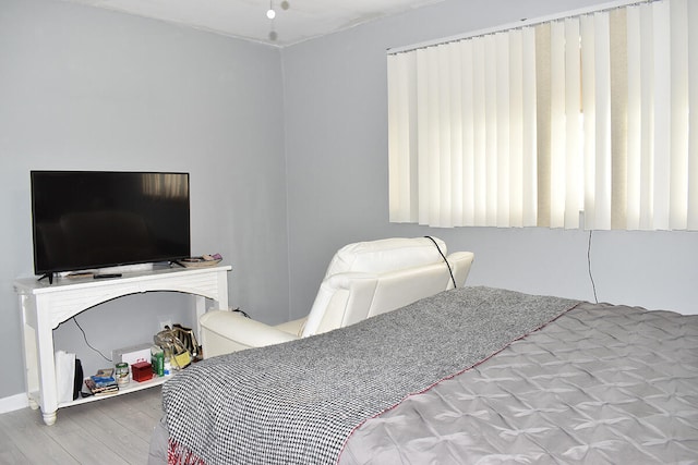 bedroom featuring hardwood / wood-style floors