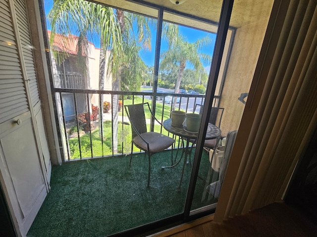 view of sunroom