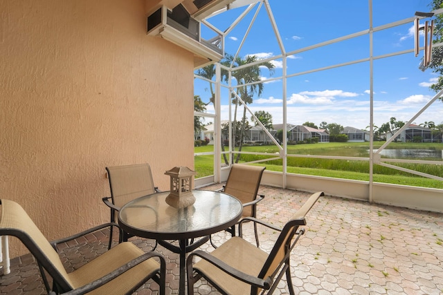 view of sunroom