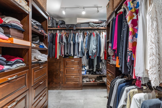 view of walk in closet